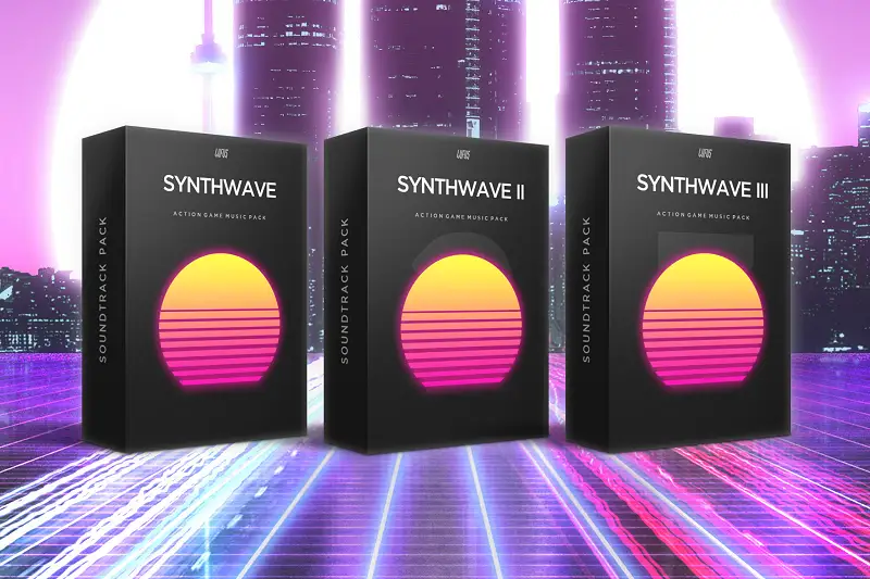 Synthwave Bundle Vol. 1 - Game Music Packs - Retro, VGM, Arcade, 80s, Retrowave Asset Thumbnail