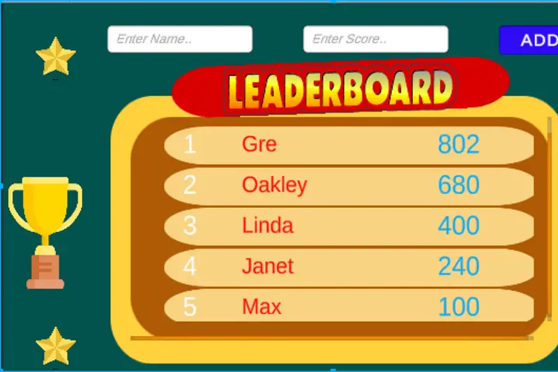 Leaderboard Score Manager Asset Thumbnail