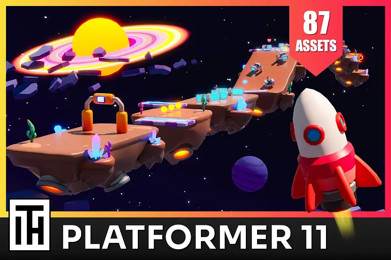 Platformer 11 Space - Low Poly 3D Models Pack Asset Thumbnail