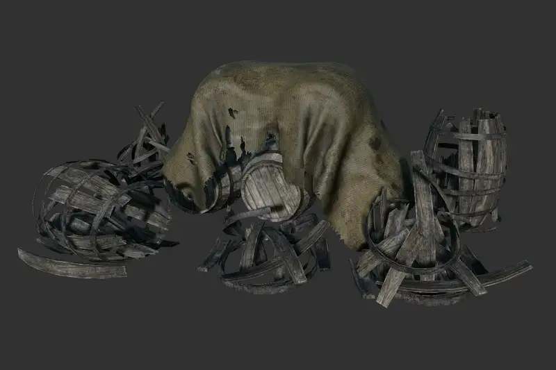 Abandoned Medieval Props Asset Image