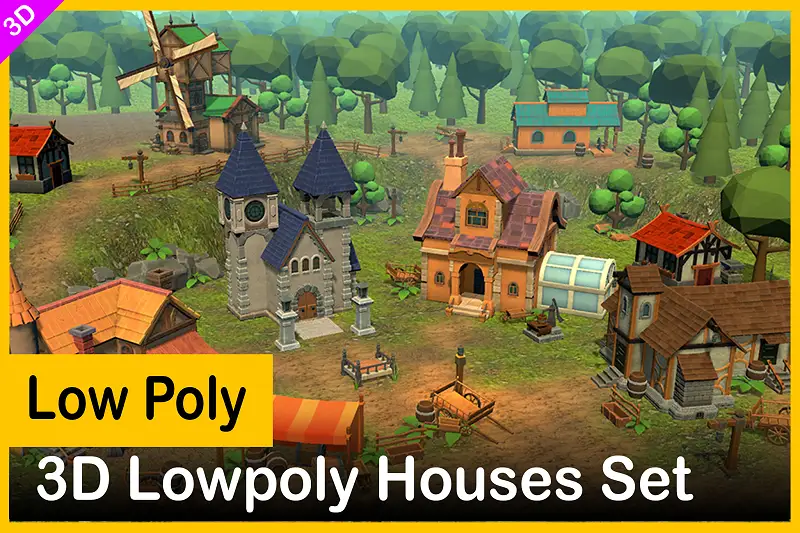 Lowpoly Village Assets Asset Thumbnail