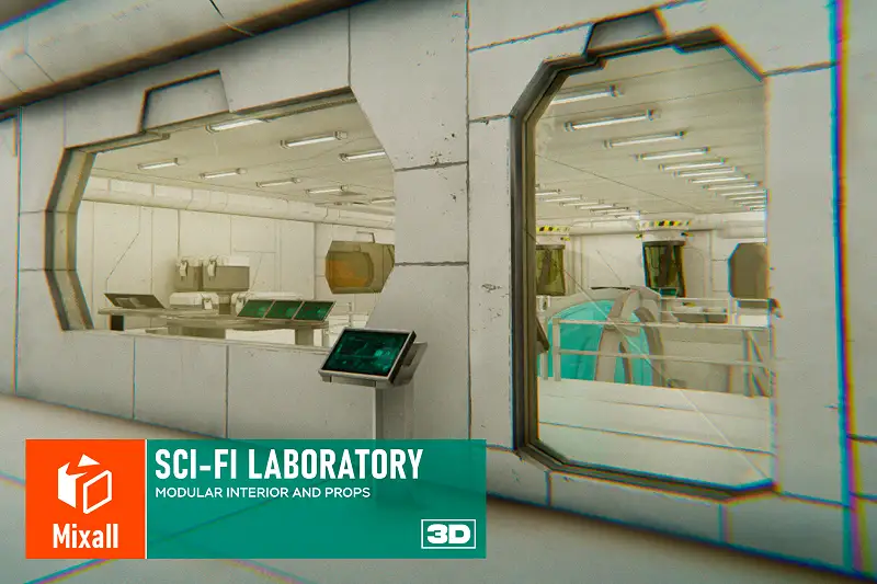 Sci-fi laboratory - modular interior and props Asset Thumbnail