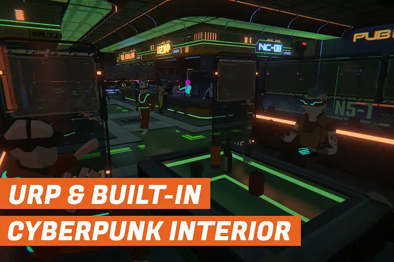 Cyberpunk Interior - Low Poly Asset Thumbnail