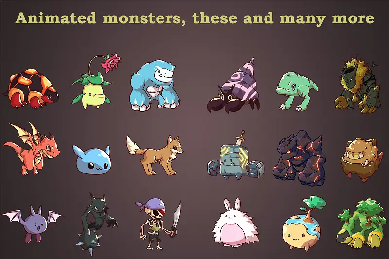 Animated 2D Monsters (Fantazia) Asset Thumbnail