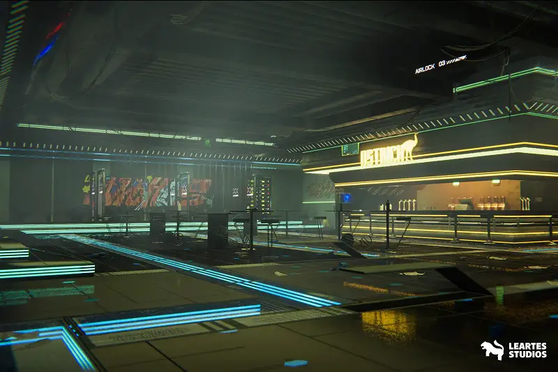 Cyberpunk Night Club Environment Asset Thumbnail