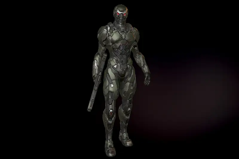 Sci-Fi Cyborg 09 Model Asset Thumbnail