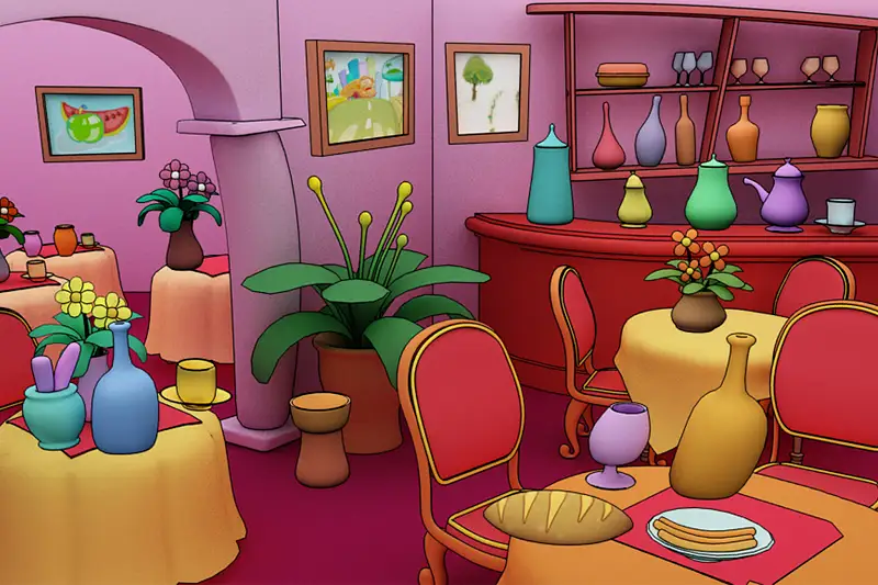 Cartoon Restauran Asset Image