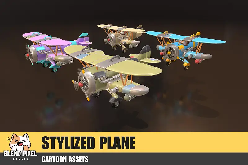 3D Stylized Planes - Cartoon Assets Asset Thumbnail