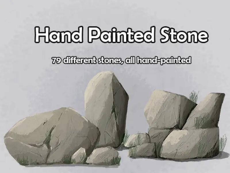 Hand Painted Stone Asset Thumbnail