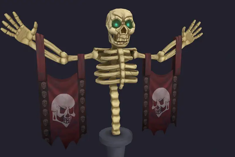 Hand Painted Skeleton Banner Asset Thumbnail