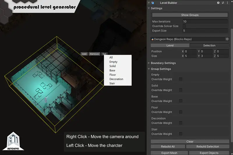 AutoLevel: A Powerful Level Generator for Unity Asset Thumbnail