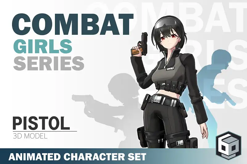 Combat Girls Pistol Character Pack Asset Thumbnail