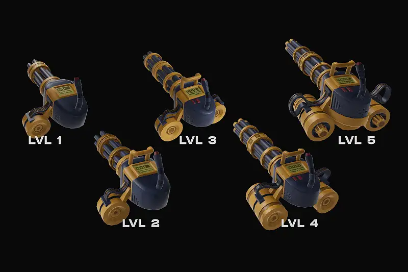 Stylized Sci-Fi Battle Minigun Asset Thumbnail