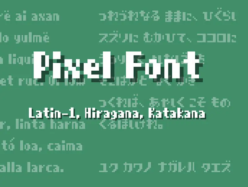 Pixel Font - Latin-1, Hiragana, Katakana - Asset Thumbnail