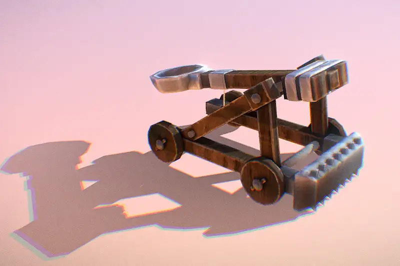 Catapult Stylized Lowpoly Asset Thumbnail