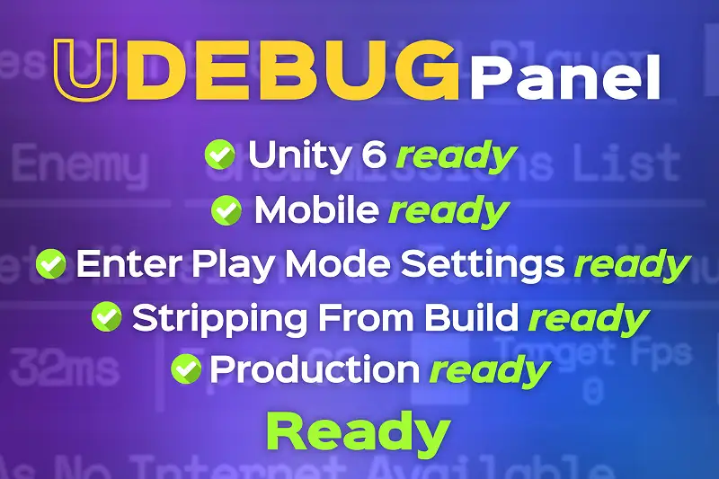 In-Game Debug Panel for Unity Asset Thumbnail