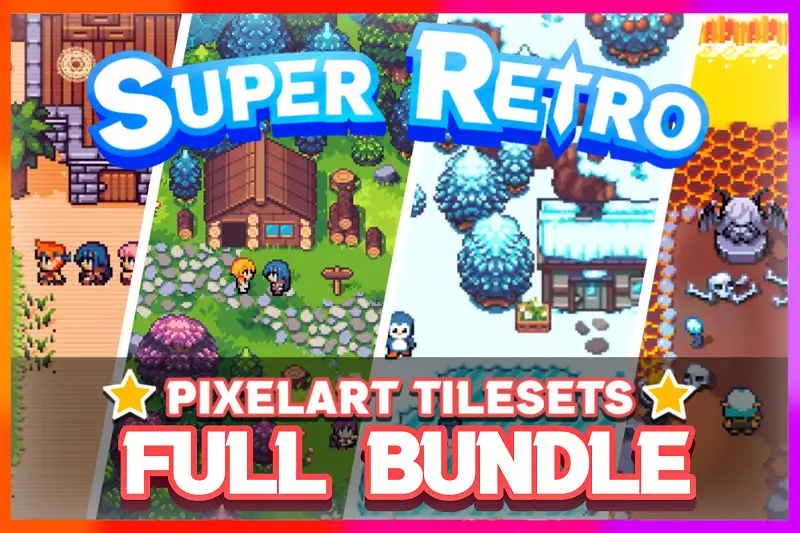 2D RPG topdown tilesets - pixelart assets FULL BUNDLE Asset Thumbnail