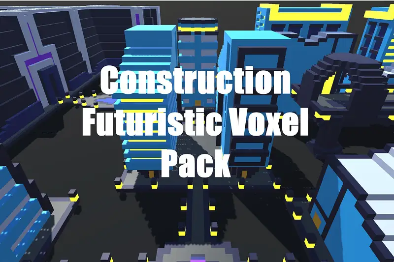 Construction futuristic voxel pack Asset Thumbnail