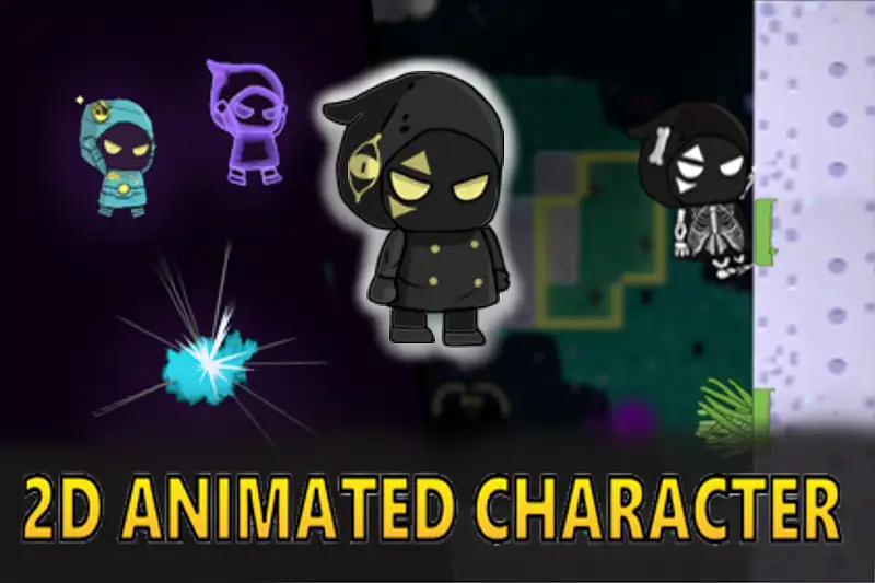 Complete 2D Animated Character Pack – 9 Skins & VFX Asset Thumbnail