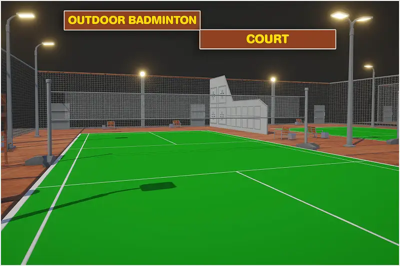Badminton Court Outdoor Environment Asset Thumbnail