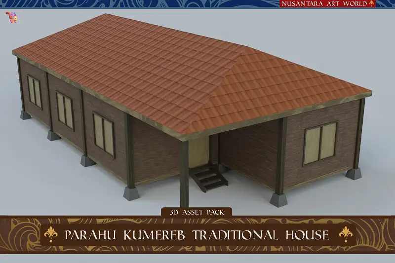 Indonesian Parahu Kumereb House Asset Pack Asset Thumbnail