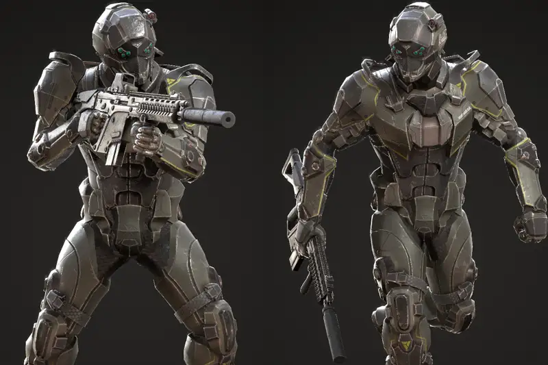 SciFi Soldier Asset Thumbnail