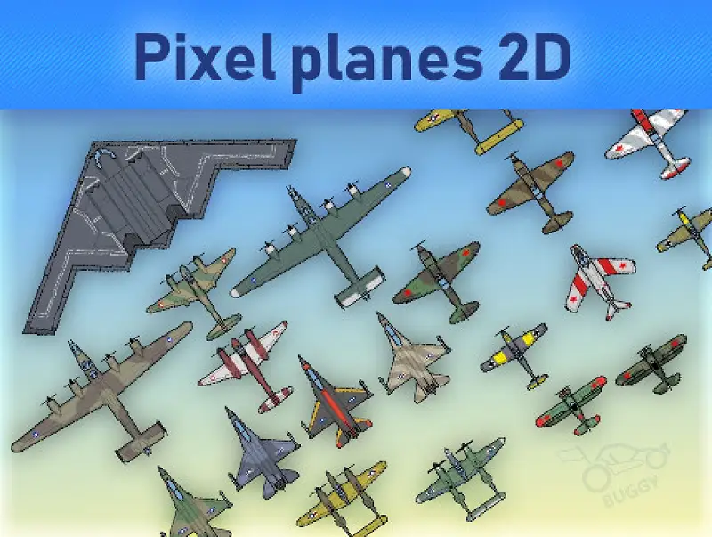 Pixel planes 2D Asset Image