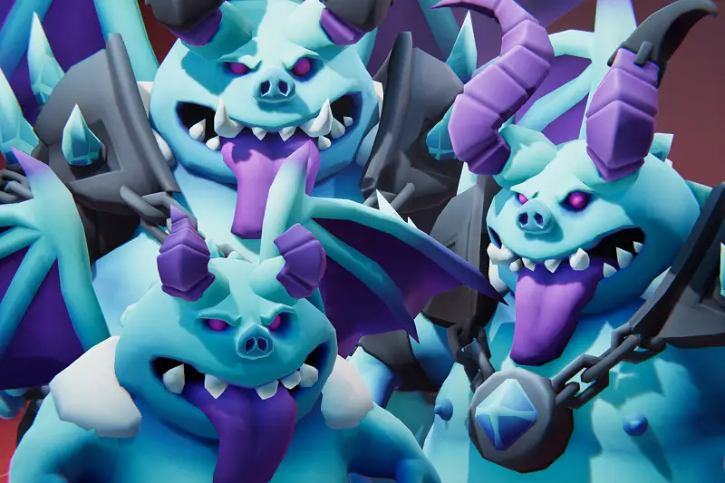 Ice Fat Demon Family - Character + Animations Asset Thumbnail