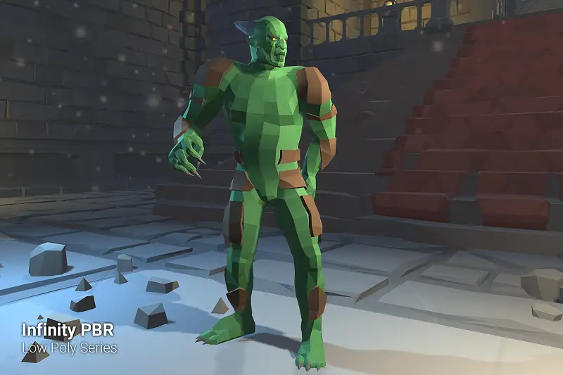 Low Poly Character - Golem - Fantasy RPG Asset Thumbnail