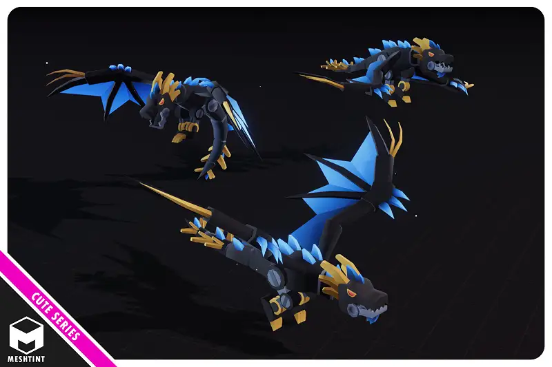 Dragon Predator Robot Cute Series Asset Thumbnail