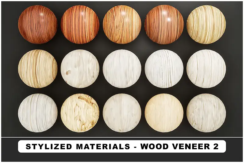 Stylized Materials - Wood Veneer 2 Asset Thumbnail