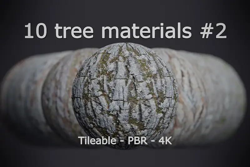 10 Photorealistic Tree Trunk Materials Asset Thumbnail