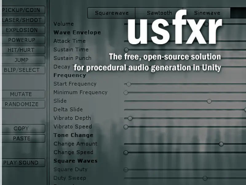 usfxr - Procedural Sound Effects Asset Thumbnail