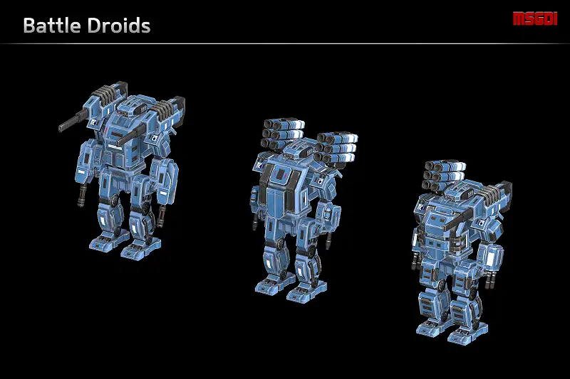 Scifi RTS Series: Battle Droid Asset Thumbnail