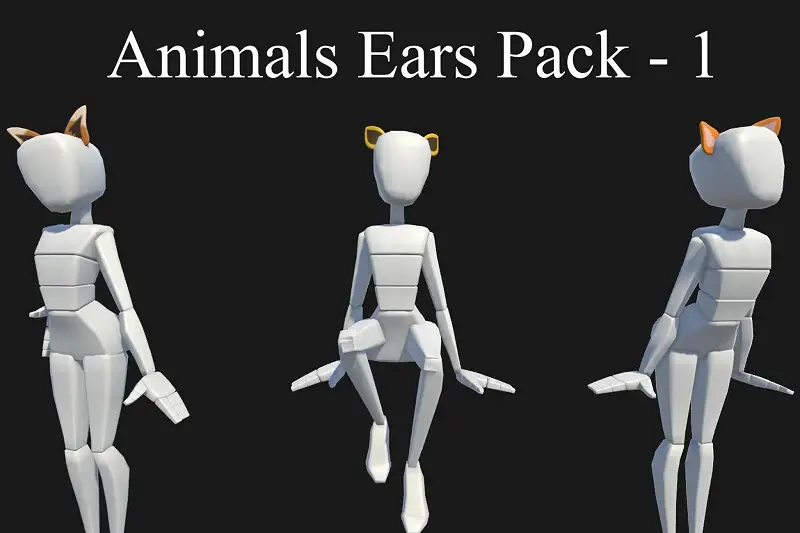 Cute Animated Animal Ears for Unity Asset Thumbnail