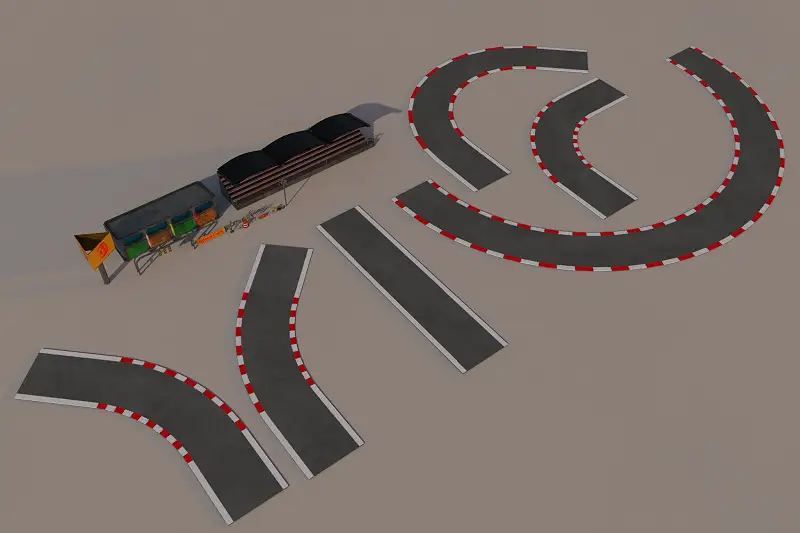 Realistic Race Track Model for Unity 3D Asset Thumbnail