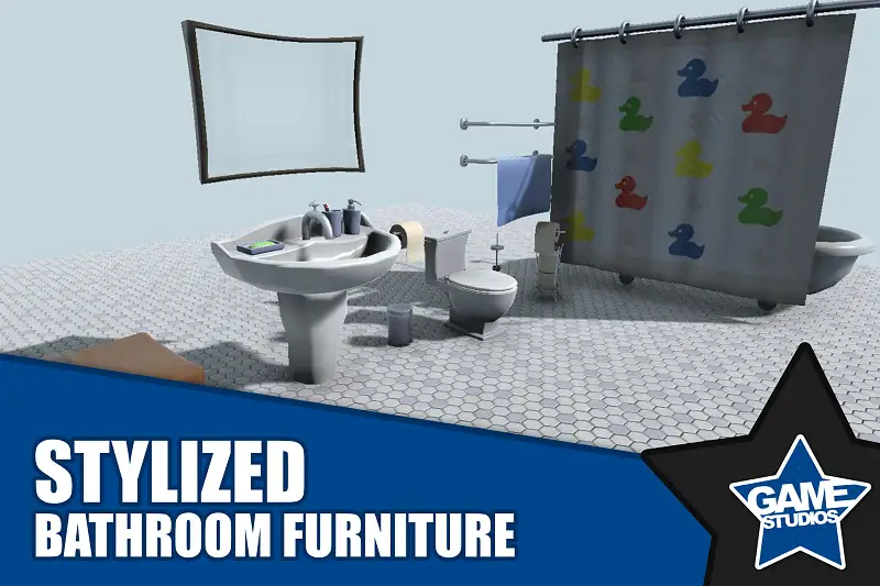 Stylized Bathroom Furniture Pack Asset Thumbnail