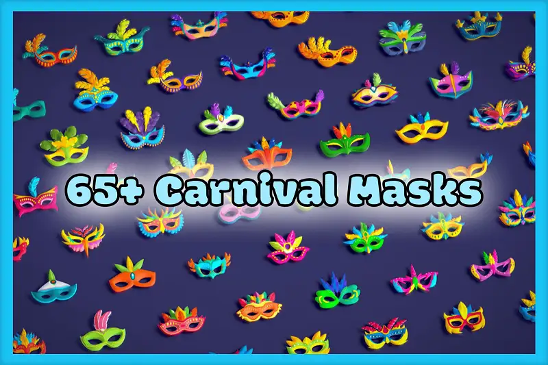 65+ Carnival Feather Mask Mega Pack - Party Masks Asset Thumbnail