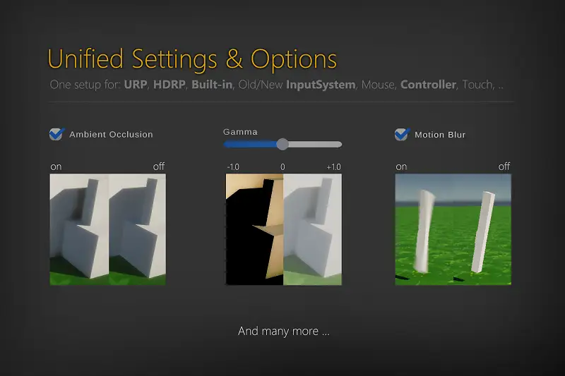 Unified Game Settings & Options Menu Asset Thumbnail