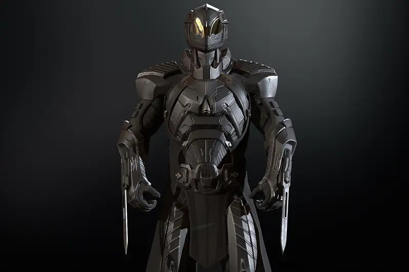 CyberSuit 06 Low-Poly Character Model Asset Thumbnail