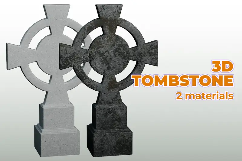Tombstone realistic game ready Asset Thumbnail