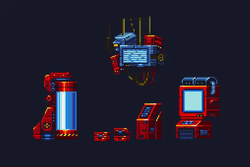 Sci-Fi Pixel Art Props Pack Asset Thumbnail