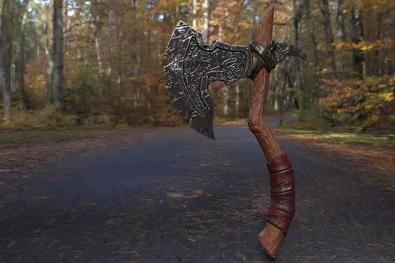 Realistic High Quality Axe Asset Image