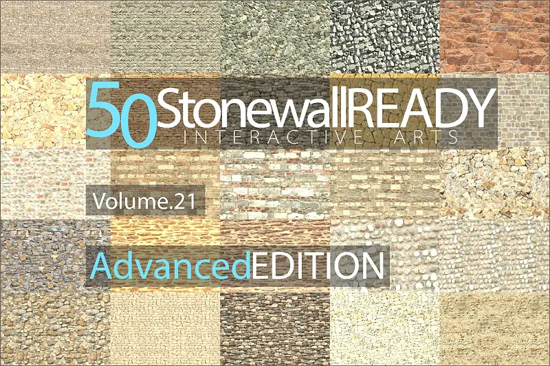 50 Stone Wall Materials Ready, Volume. 21 Asset Thumbnail