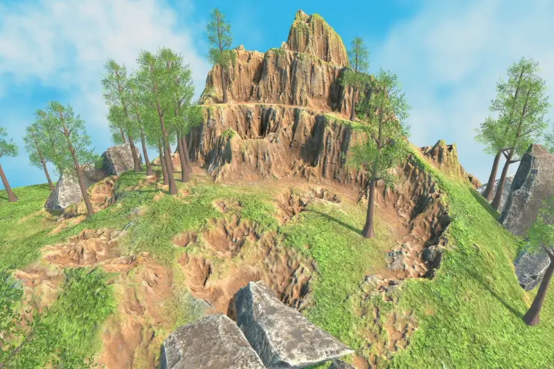 Mountain Terrain, Rocks and Tree Asset Thumbnail