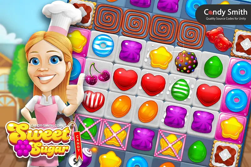 Match 3 Kit: Sweet Sugar Candy Asset Thumbnail