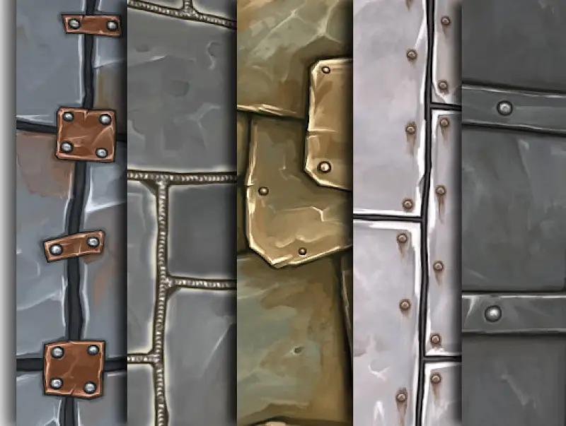 Hand painted metal plates Asset Thumbnail
