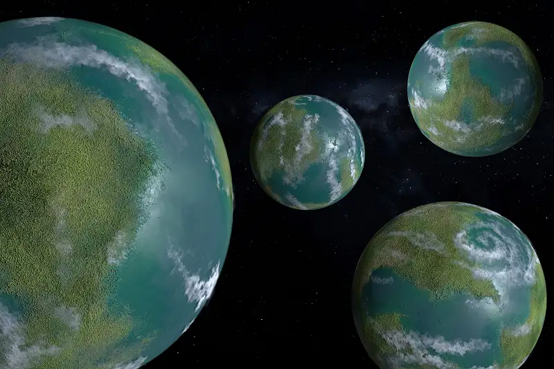 Exoplanet with Clouds Asset Thumbnail