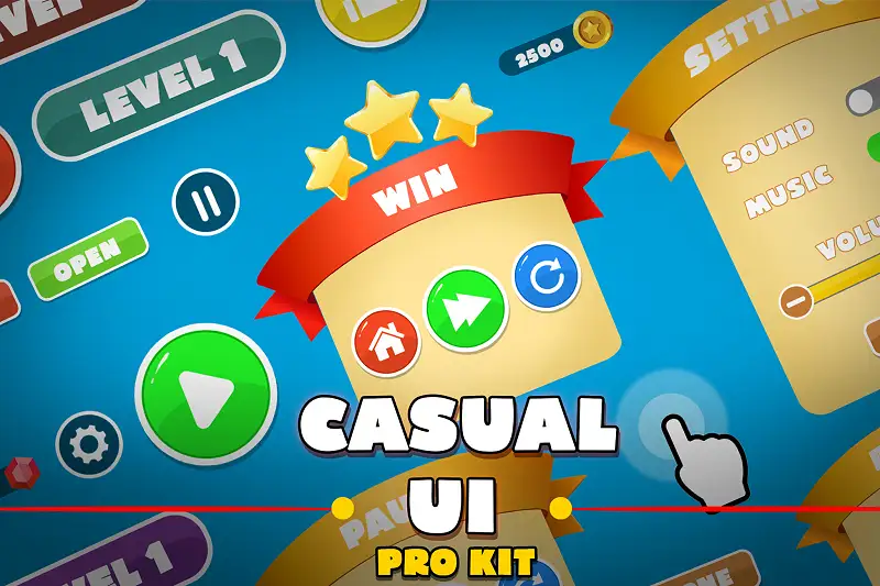 Universal Casual UI for Mobile Games Asset Thumbnail