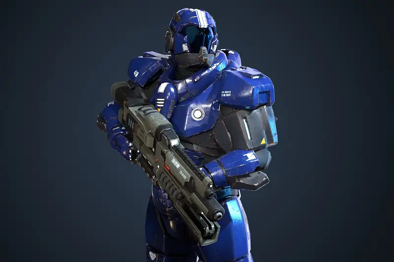 Animated Sci-Fi Character Paladin Asset Thumbnail